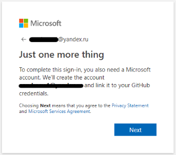 Microsoft account creation