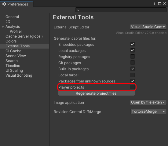 Unity projects analysis: the solution file has two projects named ...