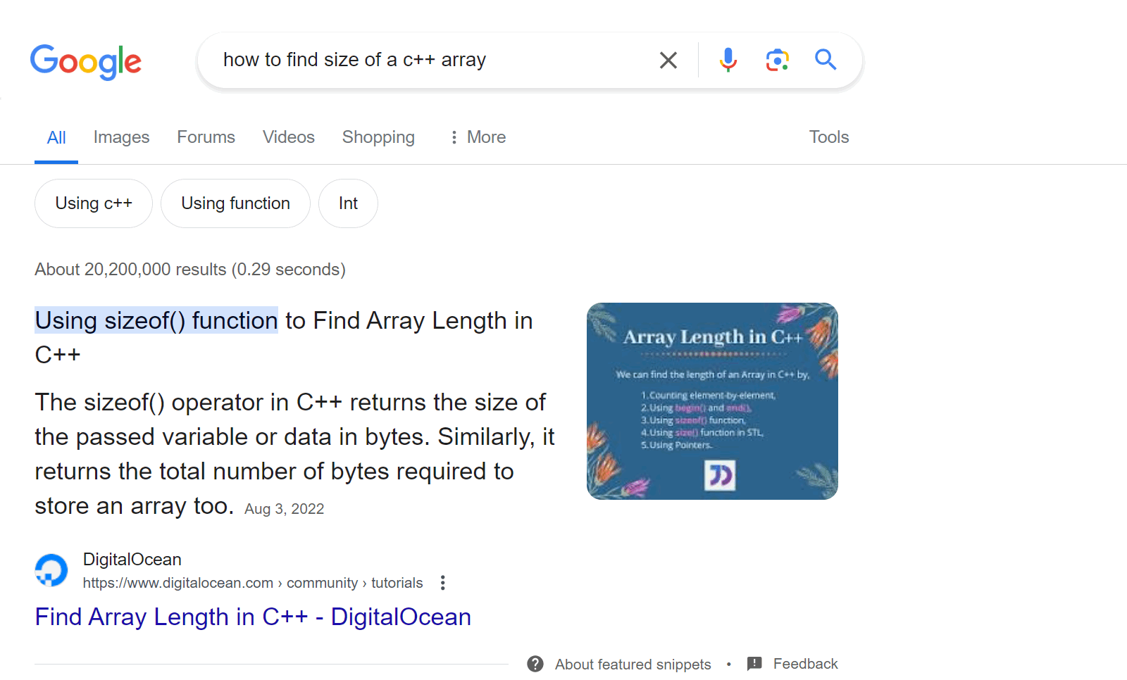 How not to check array size in C++