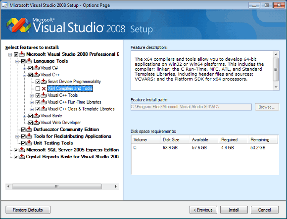 Visual studio x64 x86 чем отличается