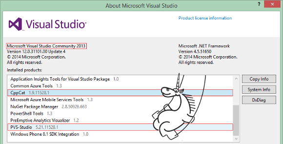 PVS-Studio for Microsoft Visual Studio Community 2013