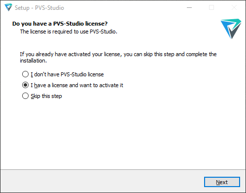 How to enter the PVS-Studio license and what is the next move
