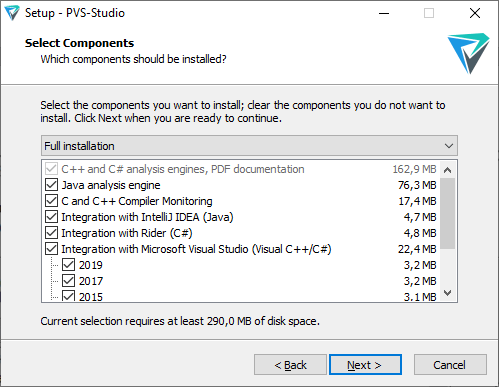 download the new version for windows PVS-Studio 7.26.74066.377
