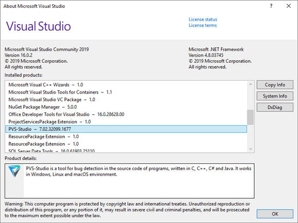 PVS-Studio 7.26.74066.377 download the new version for windows