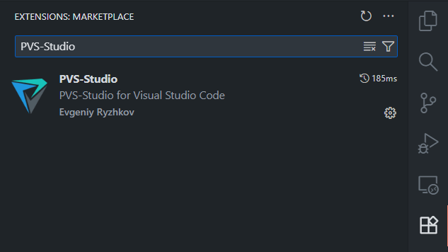 Using the PVS-Studio extension for Visual Studio Code